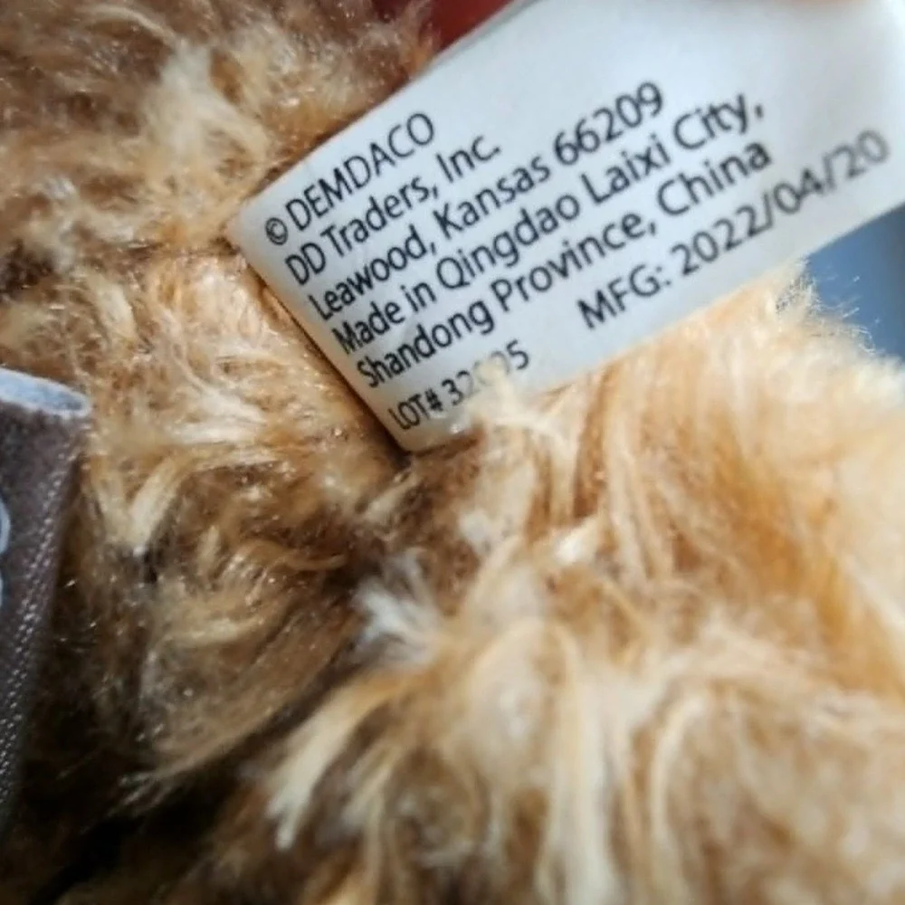 DEMDACO Tan Golden Retriever Poodle Plush Dog Lot Realistic‎ Stuffed Animal Toy